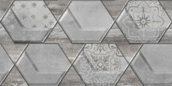 디지털 Digital Wall Tile Decor 인테리어 러시안 세라믹 Rustic 디자인 — 스톡 사진
