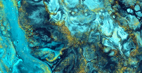 Абстрактный Океан Естественный Фон Роскоши Абстрактные Произведения Искусства Цвета Чернил Лицензионные Стоковые Фото