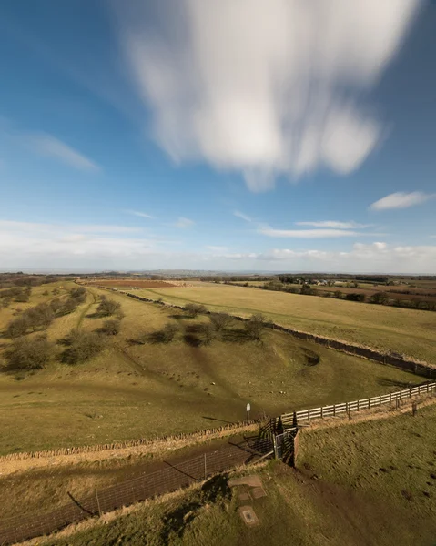 Breitwandlandschaft, typische Aufnahme der Cotswolds — Stockfoto