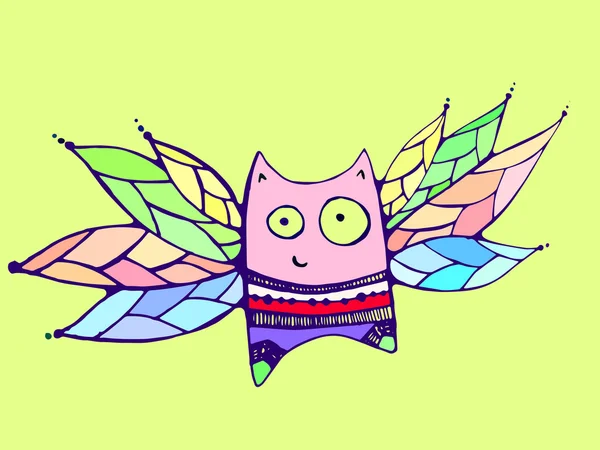 Gato com asas — Fotografia de Stock