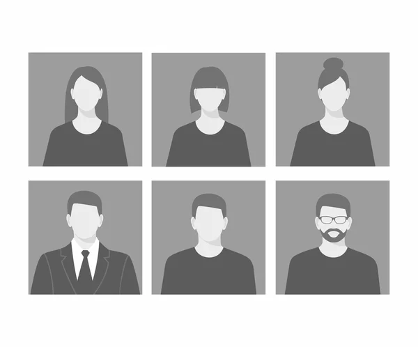 Avatar profil resim simgesi de dahil olmak üzere kadın ve erkek seti