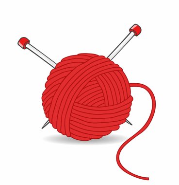 Top beyaz arka plan üzerinde izole iğne ve iplik