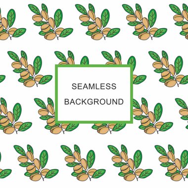 Meyve ile dikişsiz arka plan argan dalı