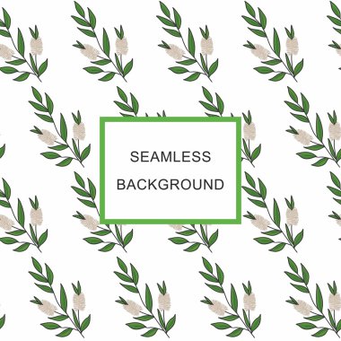 Çiçeklerle dikişsiz arka plan Çay ağacı dalı