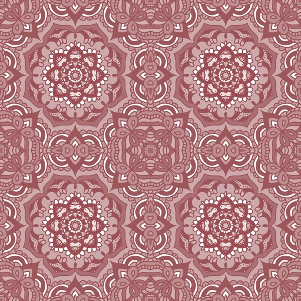 Cadre de motif patchwork sans couture de cercles de tuiles florales à la mode. Pour papier peint, textures de surface, tissu tissu tissu swatch . — Image vectorielle