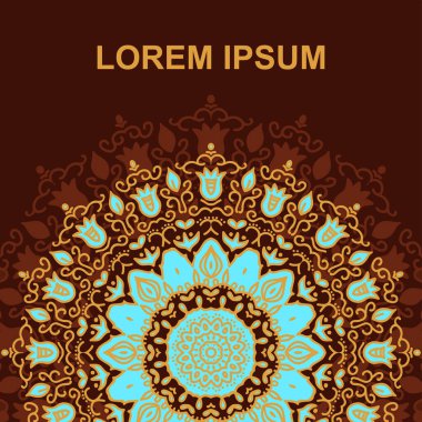 Vektör mandala tasarımı. Kartvizitiniz için şablon.