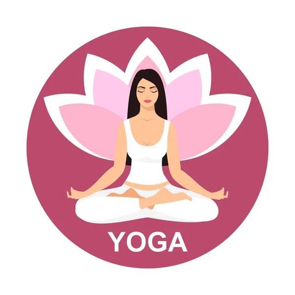 Pose Yoga Ilustración Vectorial — Vector de stock
