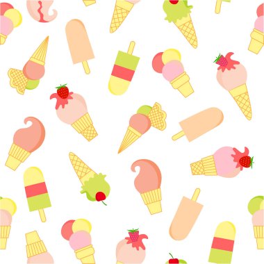 Dondurma kalıbı. Kusursuz bir arka plan. vektör illüstrasyonu.