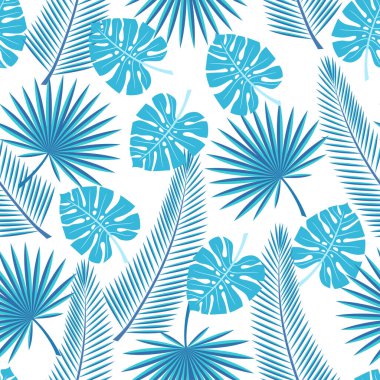 Tropikal yapraklarla kusursuz desen