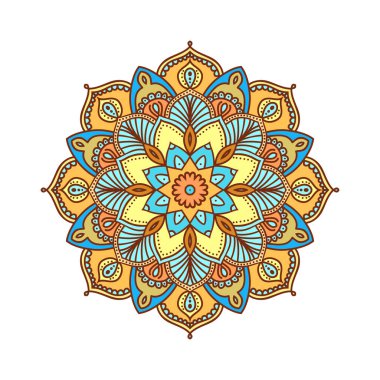 Mandala yuvarlak süs, dekoratif duvar kağıdı.