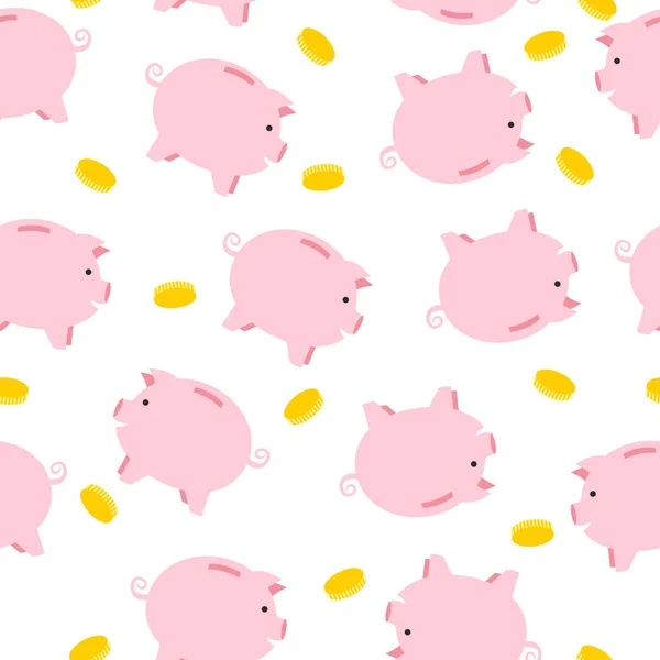 Piggy Banks Money Background — Stock Vector