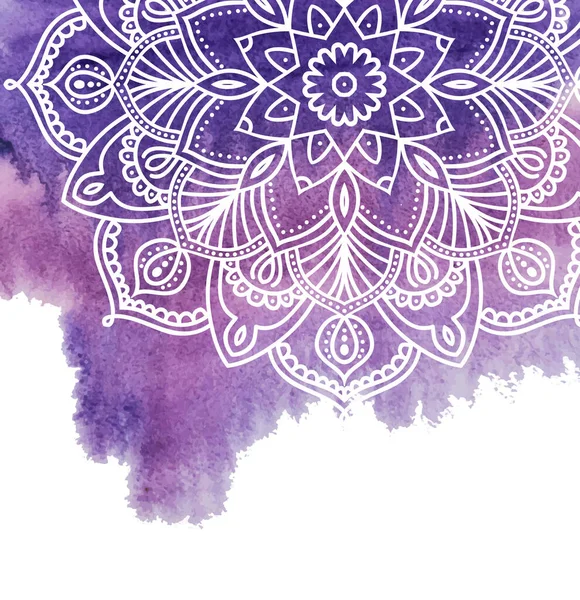 Mandala Yuvarlak Süs Dekoratif Duvar Kağıdı — Stok Vektör