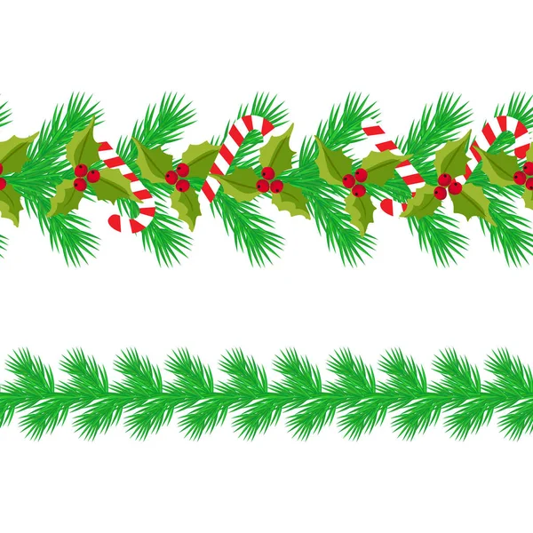 Fond Noël Avec Branches Sapin — Image vectorielle