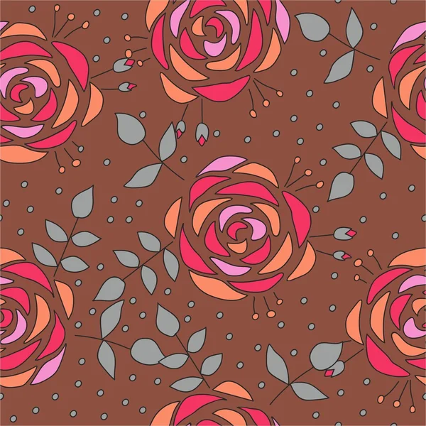 Naadloze floral — Stockvector