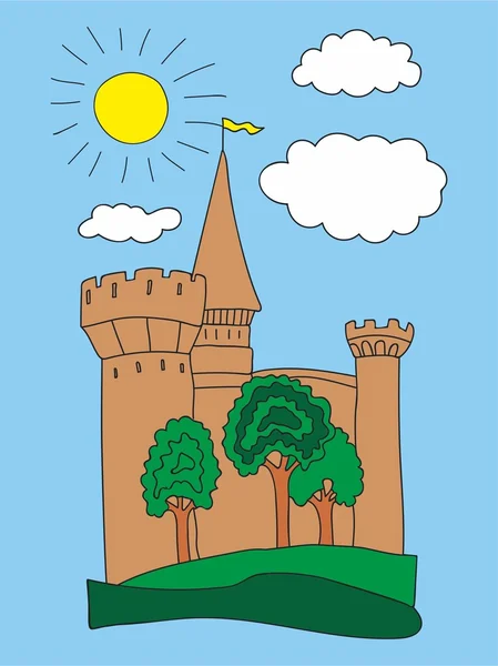 Castelo de ilustração — Vetor de Stock