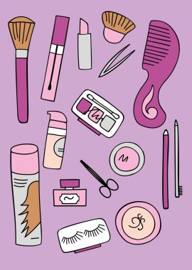 Resimde kümesi kozmetik