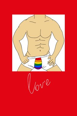 Eşcinsel bir adam çizimi