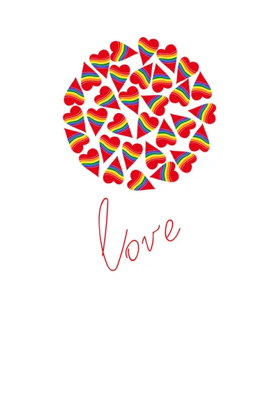 Lager vektor Illustration: illustration mönster vykort kärlek homofile — Stock vektor