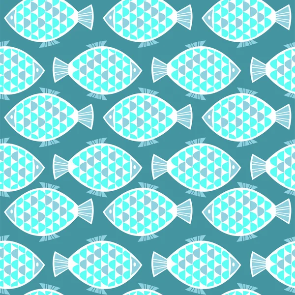 Illustration vectorielle de stock : fond abstrait de poisson sans couture — Image vectorielle