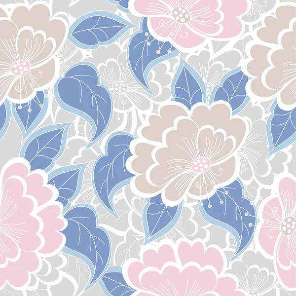 Illustration vectorielle de stock : fond floral sans couture — Image vectorielle