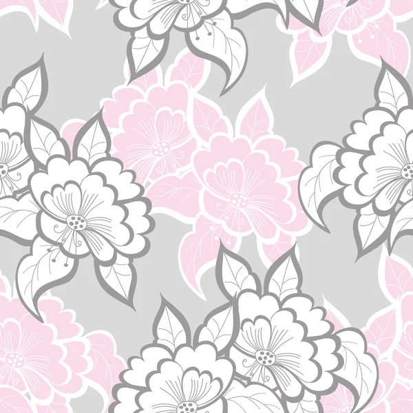 Illustration vectorielle de stock : fond floral sans couture — Image vectorielle