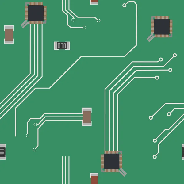 Chips de computador de fundo sem costura —  Vetores de Stock