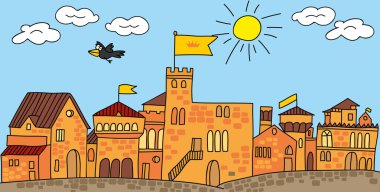 Hisse senedi vektör çizim: Castle illüstrasyon