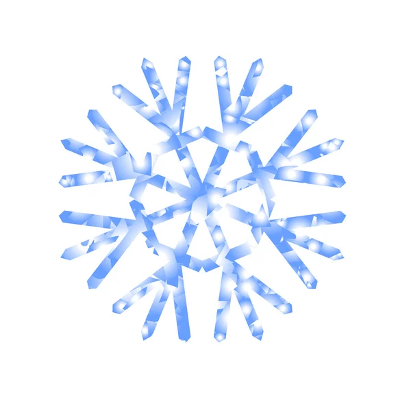 Vector illustration snowflake isolated — Stock Vector