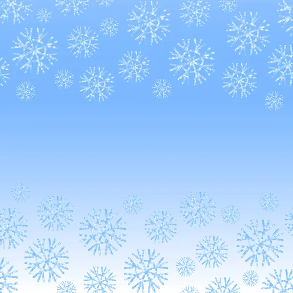 Illustration vectorielle fond flou abstrait avec des flocons de neige — Image vectorielle