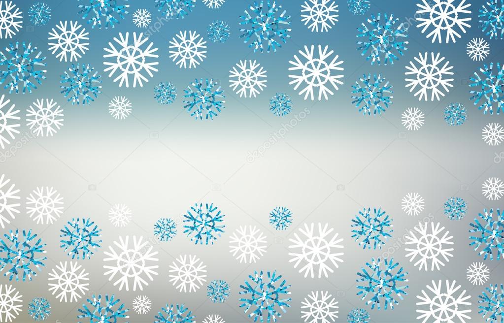 vector abstract blurred background with snowflakes