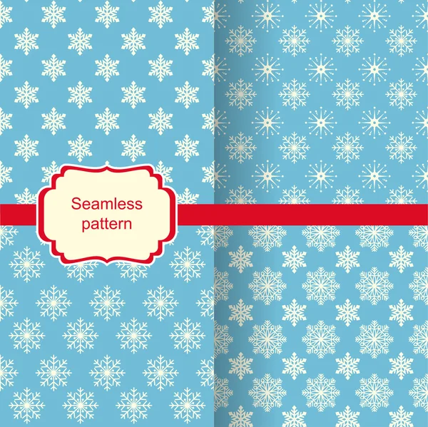 Set of seamless backgrounds with Christmas pattern — Stock Photo, Image