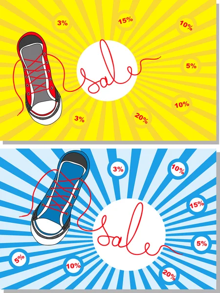 Sale shoes. Concept of discount. Vector illustration — 스톡 벡터