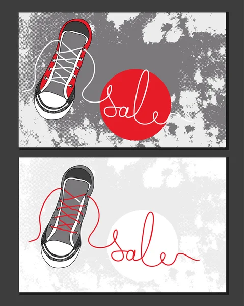 Sale shoes. Concept of discount. Vector illustration — Stockvector