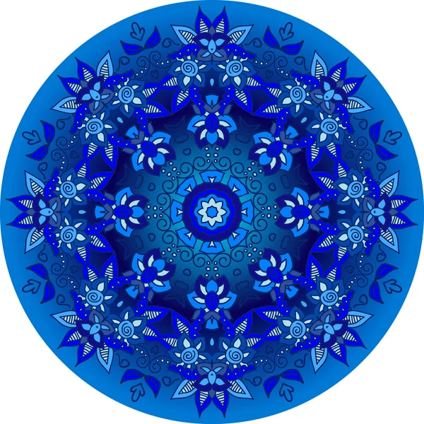 Mandala geometrik yuvarlak süsleme, dairesel soyut çiçek desenli. Elle çizilmiş dekoratif vektör tasarım öğesi