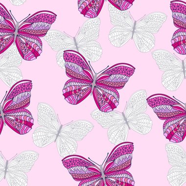 Hisse senedi vektör çizim: sorunsuz kelebek arka plan