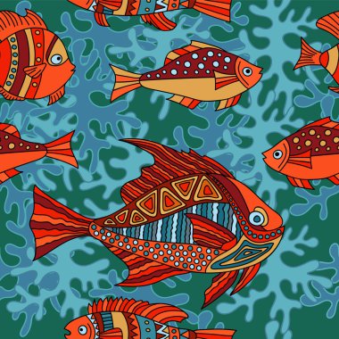 Hisse senedi vektör çizim: sorunsuz balık