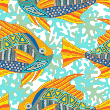 Hisse senedi vektör çizim: sorunsuz balık