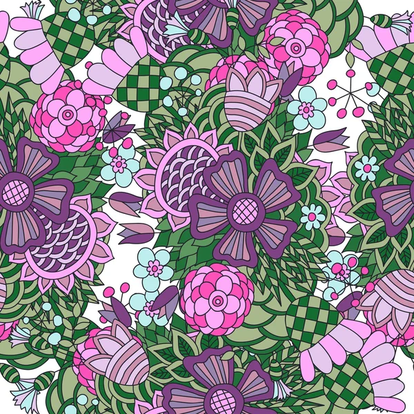 Illustration vectorielle de stock : fond floral sans couture — Image vectorielle