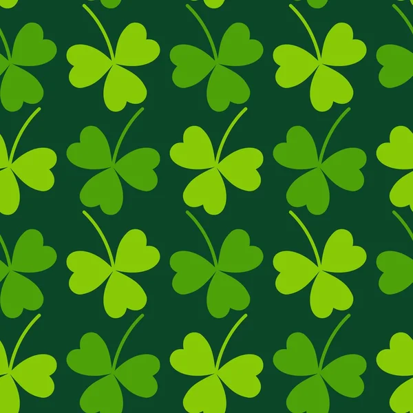 Cloverleaf Motif sans couture Saint Patrick — Image vectorielle