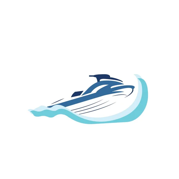 Pronájem Vodního Skútru Logo Letní Design Ikona — Stockový vektor
