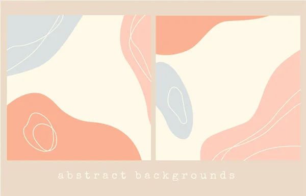 Bir dizi soyut geçmiş. Minimalist sanat. Afişler, posterler, el ilanları, kapaklar için soyut bir şablon. Elle çizilmiş çeşitli şekiller, çizgiler, noktalar, damlalar, kıvrımlar. Çağdaş modern Vektör 