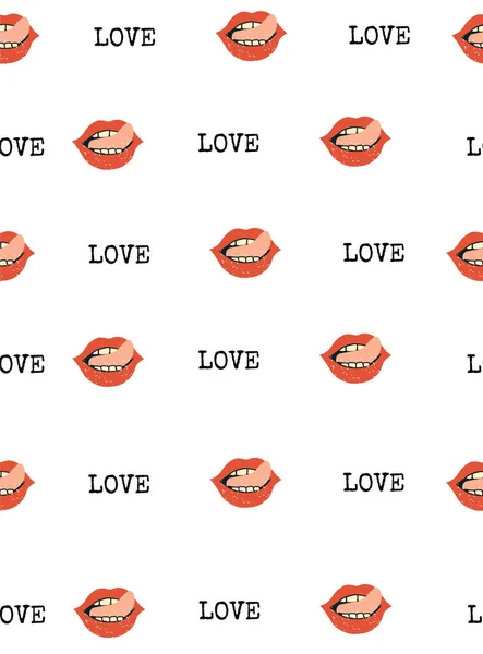 Aziz Sevgililer Günü 'nde kadın dili ve aşk mektuplarıyla ağzını açtı. Kartlar, duvar kağıtları, posterler, ambalaj kağıtları, arka plan için iyidir.