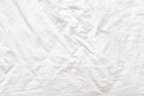 Top view of a messy bedding sheet after a long night sleep. — Stock Photo, Image