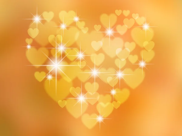 Bokeh astratto a forma di cuore . — Foto Stock