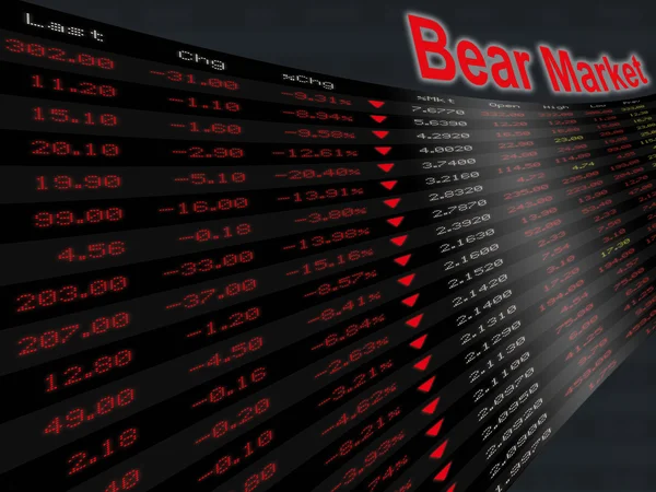 Un display del mercato azionario giornaliero . — Foto Stock