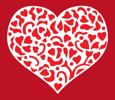 Kalp ile orijinal tasarlamak vektör