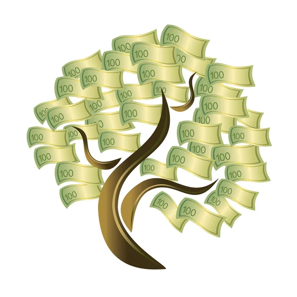 Pengar träd vektor — Stock vektor