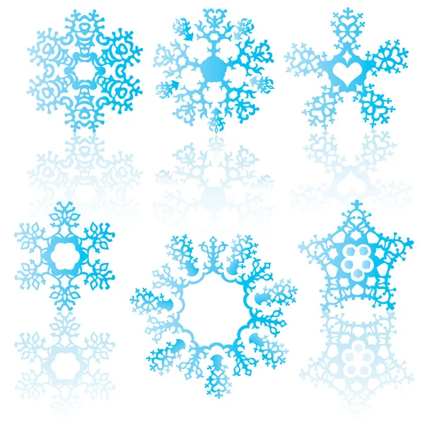 Exquisito vector de copos de nieve — Vector de stock
