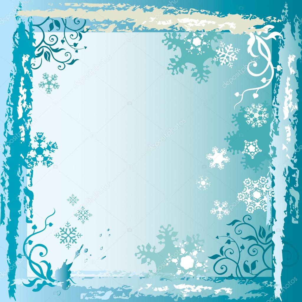 Winter frame vector