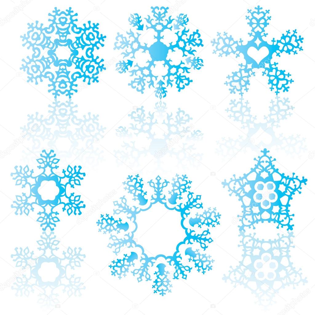 Exquisite snowflakes vector